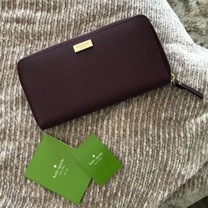 Kate Spade - Brand New Burgundy Leather Wallet